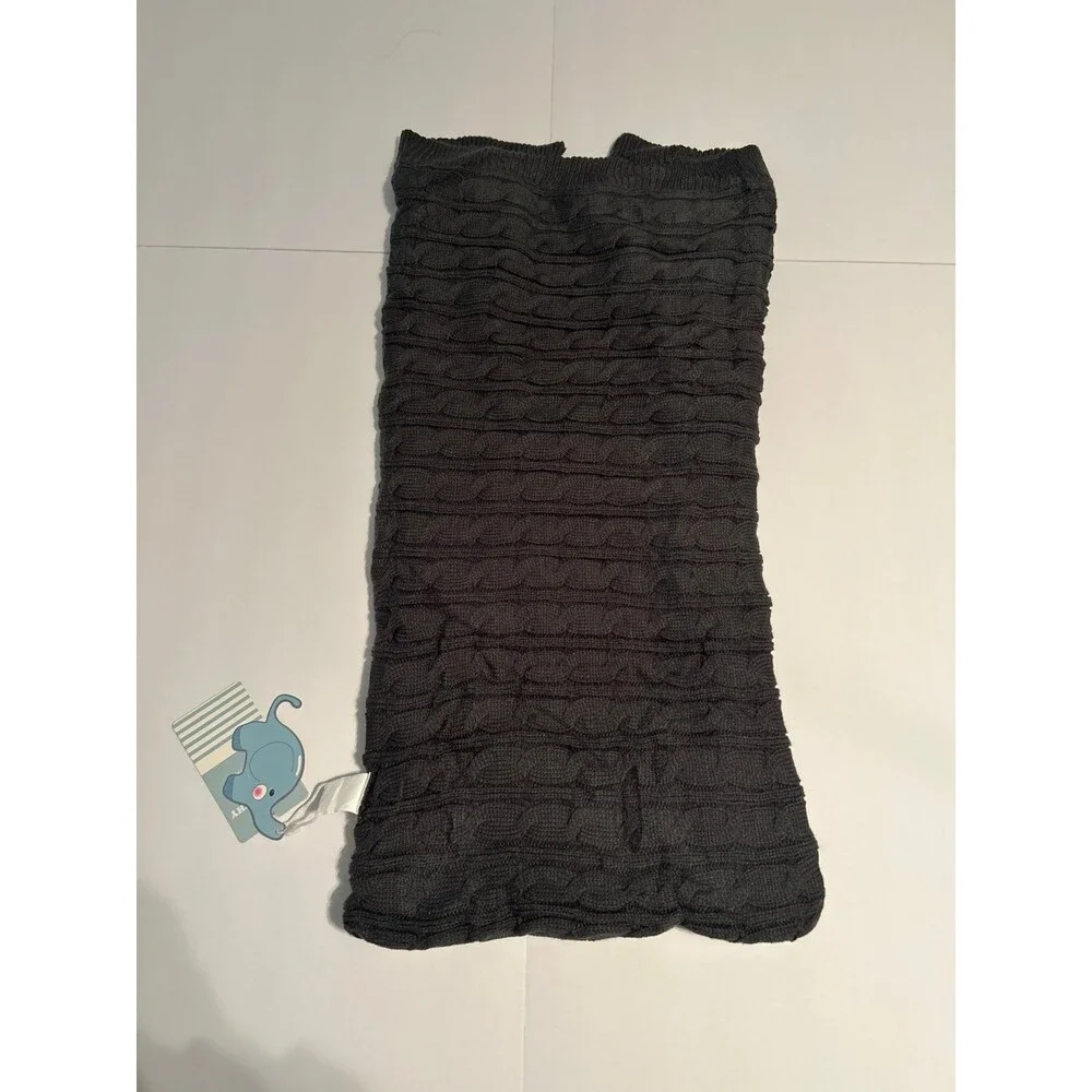 XM Wealthy Baby Swaddle Wrap – Charcoal Grey Popcorn Knit – Infant Size